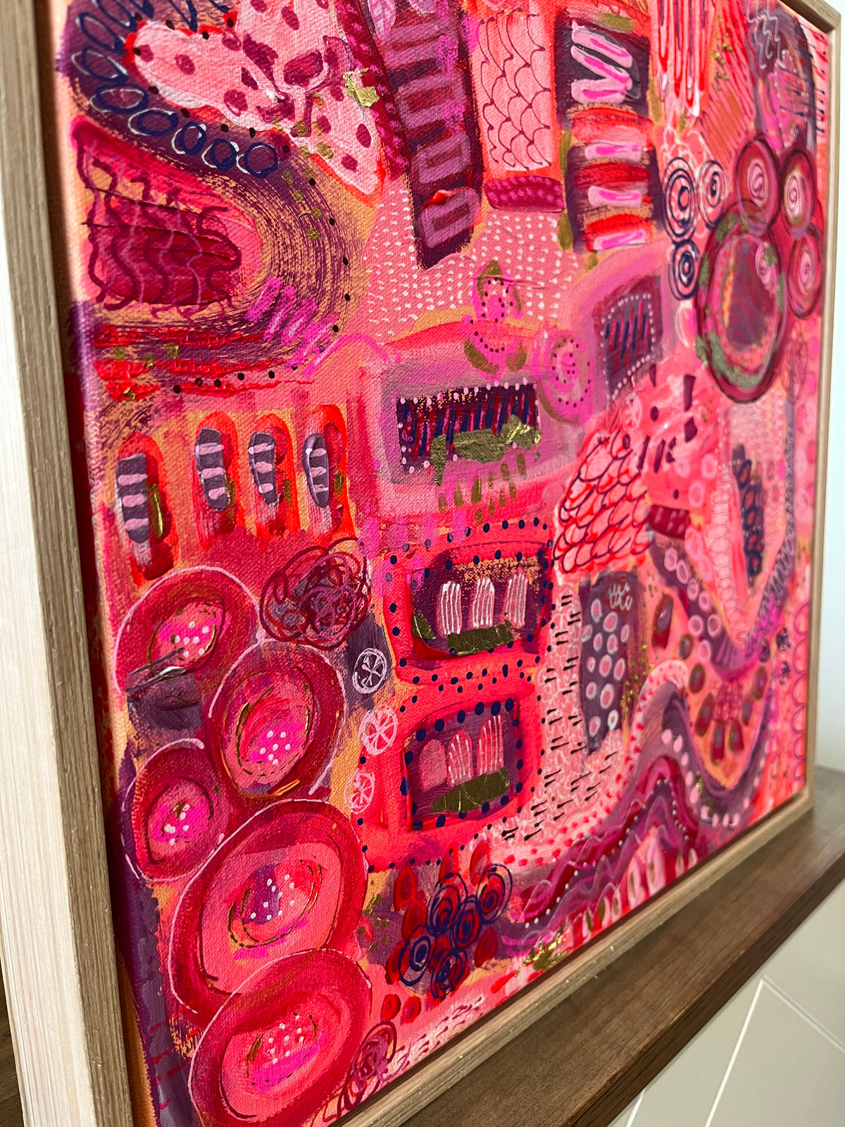 It’s a Pink and Gold Gala Affair - Framed (Sold)
