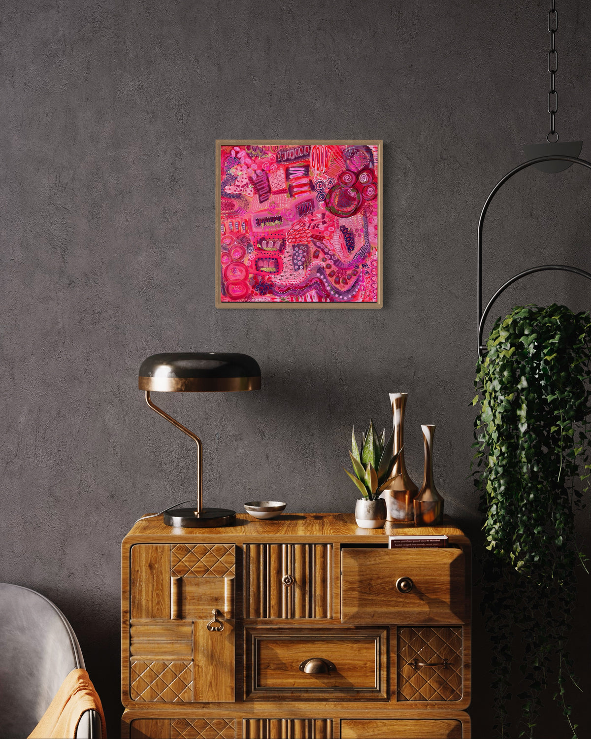 It’s a Pink and Gold Gala Affair - Framed (Sold)